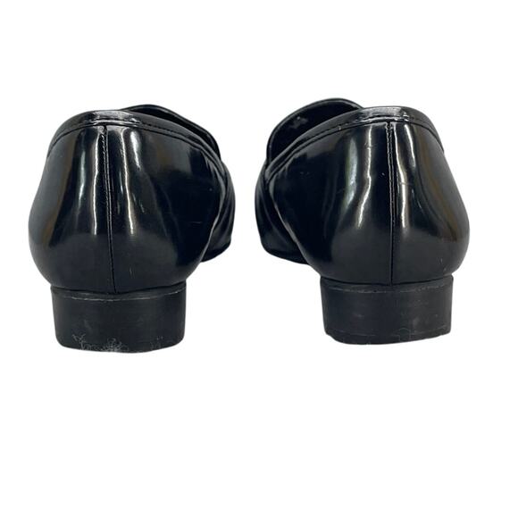 Calvin Klein 90s  Black Patent Leather Slip On Block Heel Loafer Women 8M - Picture 8 of 10